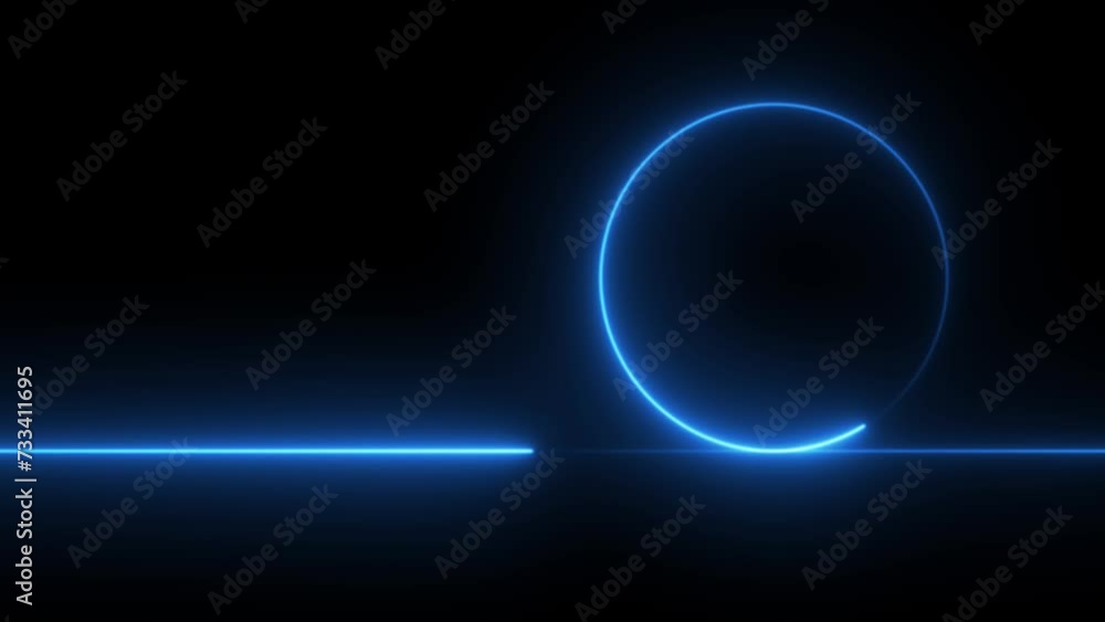 Neon wave logo. Animation of purple color circular empty space. Neon wave logo. Animation of purple color circular empty space.