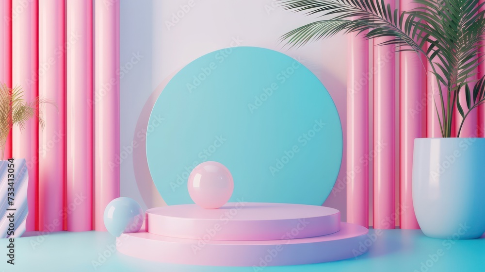 3d Memphis design-inspired background with minimalist aesthetics, infused with colorful and 3d retro elements.
3d Memphis design-inspired background with minimalist aesthetics, infused with colorful and 3d retro elements.