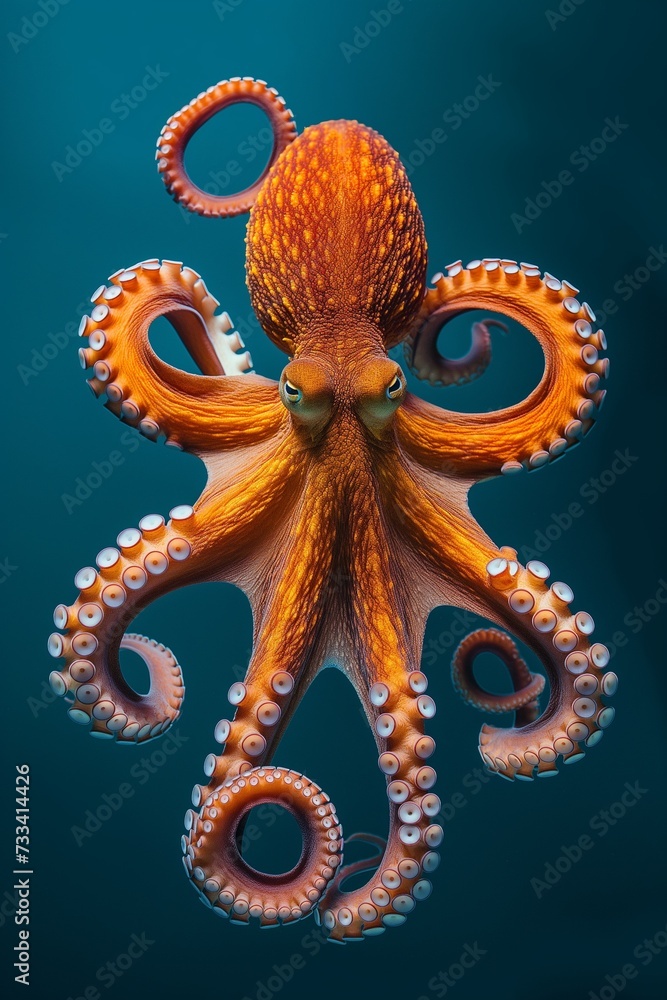 Obraz premium portrait of an octopus underwater