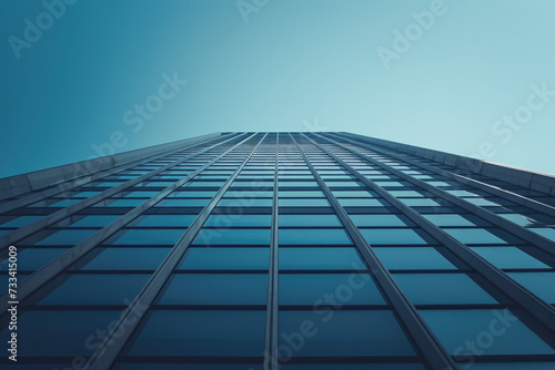 photo of a horizontal and vertical line with a horizon and a skyscraper