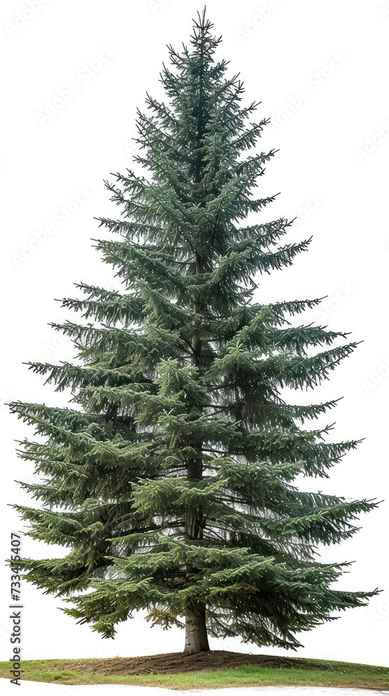 Fototapeta premium spruce tree isolated on a white a background