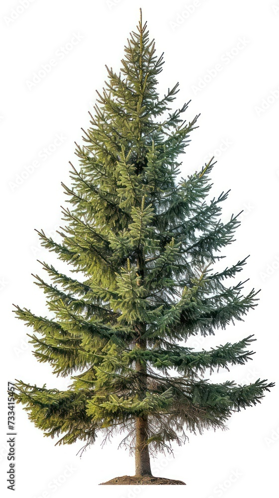 spruce tree isolated on a white a background spruce tree isolated on a white a background