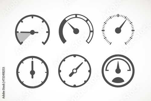 Different measure circle clockwise. Vector illustration