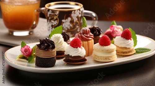 A plate of delectable mini desserts for a sweet indulgence