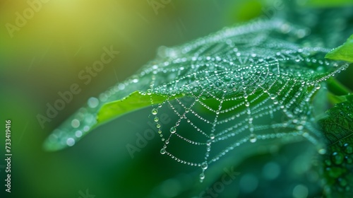 The intricate webbing of a spider's legs, delicately poised for its next move © olegganko