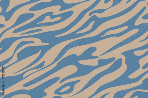Modern minimalist abstract doodle brush stroke painting seamless pattern. Stylish wavy marble background prints. Paint line background vector illustration. Hipster seamless pattern