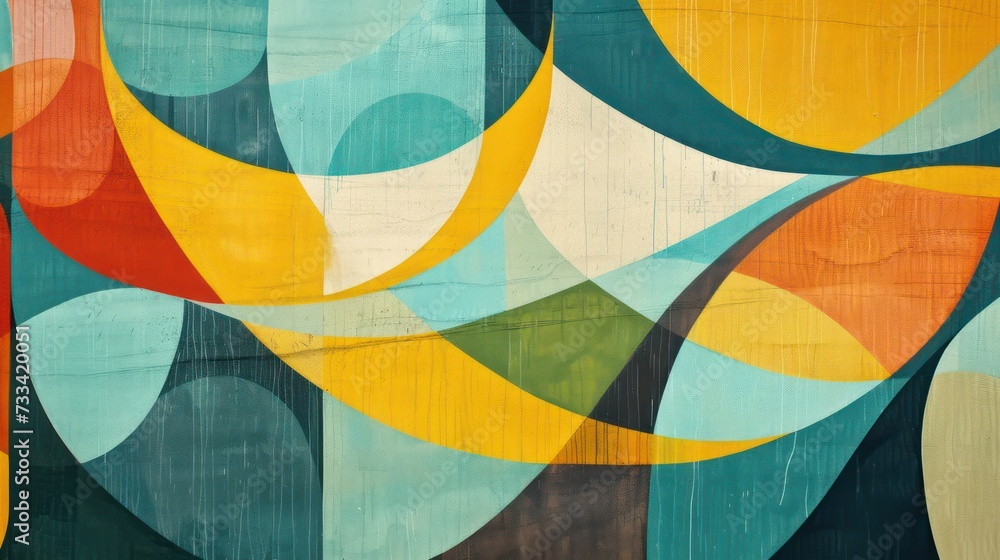 Fototapeta premium Abstract aesthetic modern background with vintage warm colors.