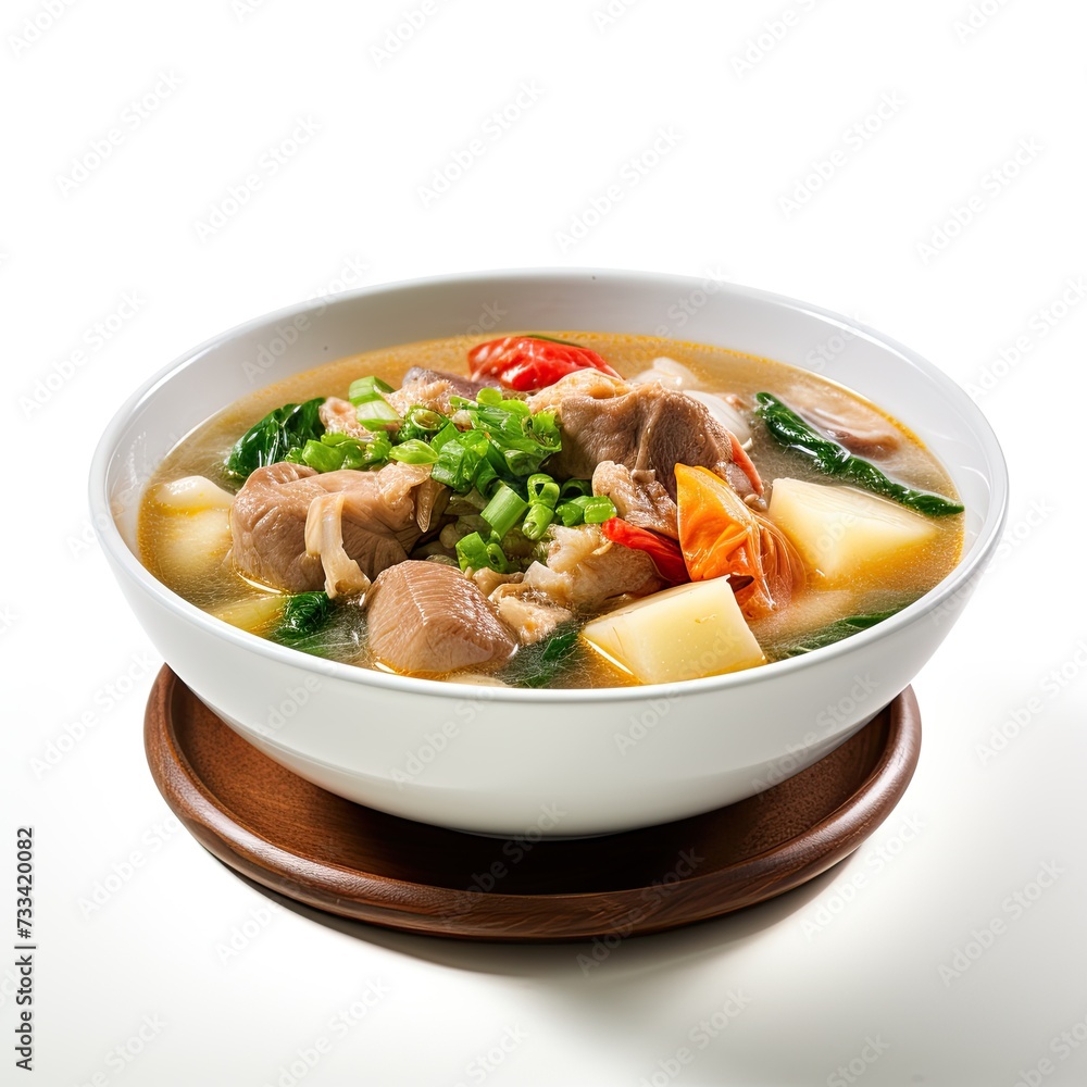 Sinigang soup closeup Sinigang soup closeup