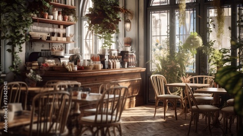A classic cafe setting for a warm and inviting backdrop