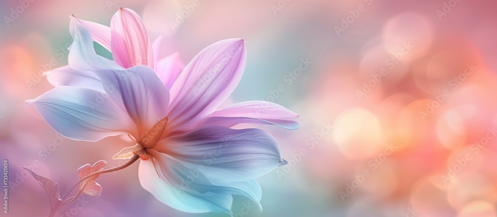 Soft Pastel Flower: A Blend of Color, Blur, and Style Soft Pastel Flower: A Blend of Color, Blur, and Style