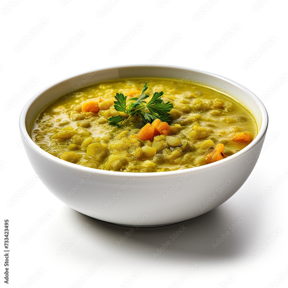 split pea soup closeup