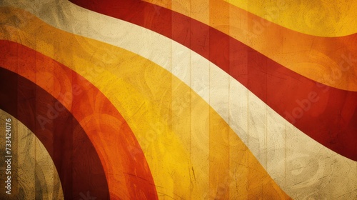 A mid-century modern abstract backdrop infused with vintage warmth.