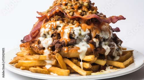 Decadent Delight: A Heavenly Heap of Cheesy Bacon French Fries