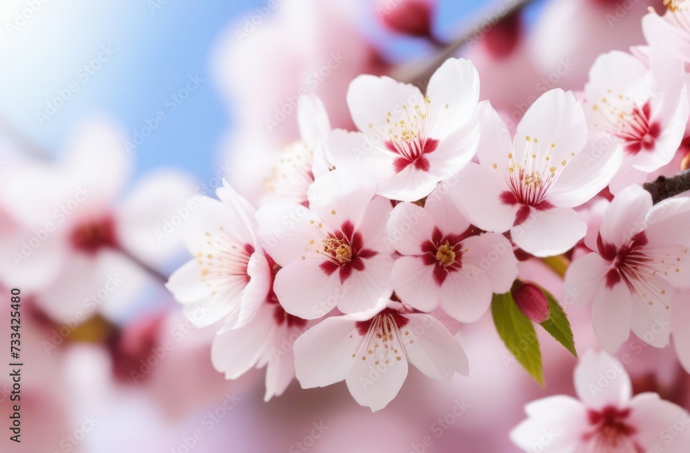 Cherry blossom flower blooming. Pink sakura flower background. Pink cherry blossom, isolated Sakura tree branch. For card, banner, invitation, social media post, poster, mobile apps, advertising. Cherry blossom flower blooming. Pink sakura flower background. Pink cherry blossom, isolated Sakura tree branch. For card, banner, invitation, social media post, poster, mobile apps, advertising.