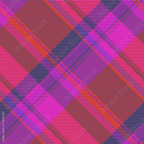 Trim tartan pattern plaid, gift texture fabric vector. Glen seamless check background textile in indigo and red colors.