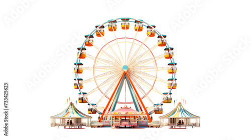 A ferris wheel isolated on white background png 