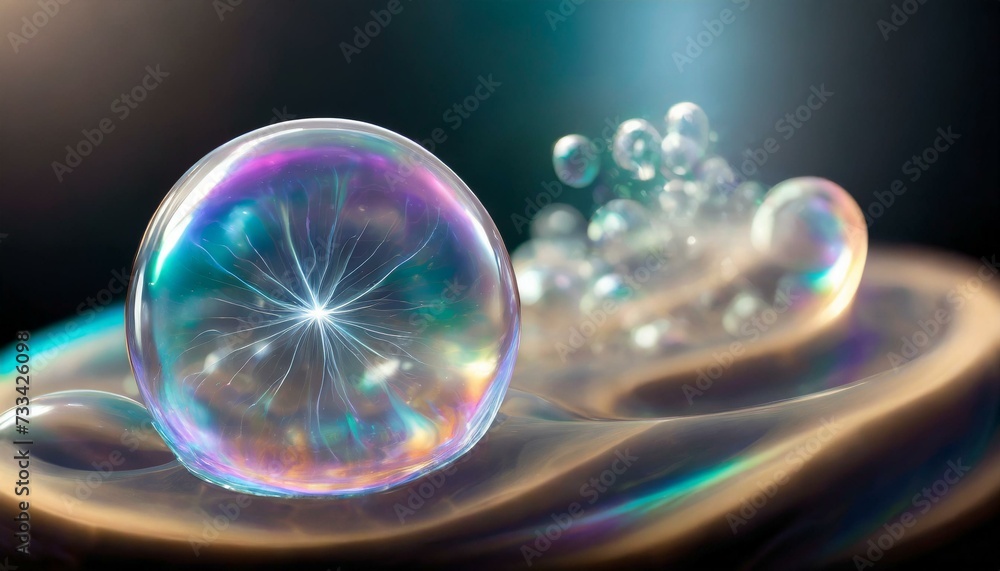 Abstract magic powder, smoke, lights, and soap bubbles on a dark background Abstract magic powder, smoke, lights, and soap bubbles on a dark background