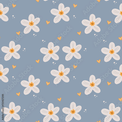 Spring flowers seamless pattern. Perfect for packaging  patterns  prints  textile design.