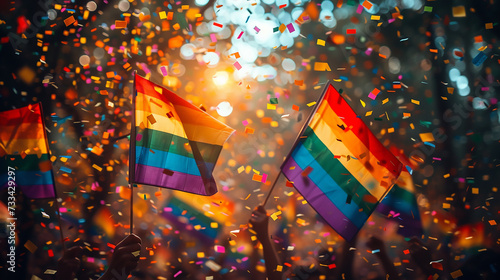 Celebrating pride month. LGBTQ community, support, gay pride month, Equality symbols 