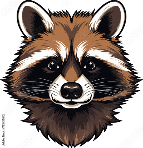 raccoon vector illustration isolated on transparent background. 
