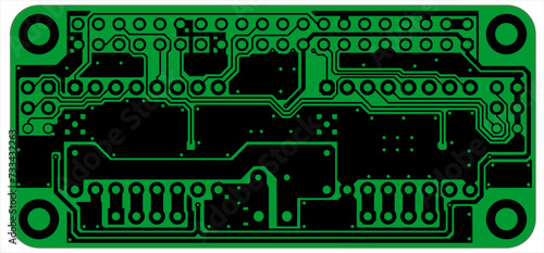 Electric background. Vector pcb pattern. 
Printed circuit board of electronic 
device with
conductors and contact pads placed on it. 
Engineering drawing.