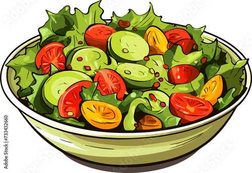 salad vector illustration isolated on transparent background. 
