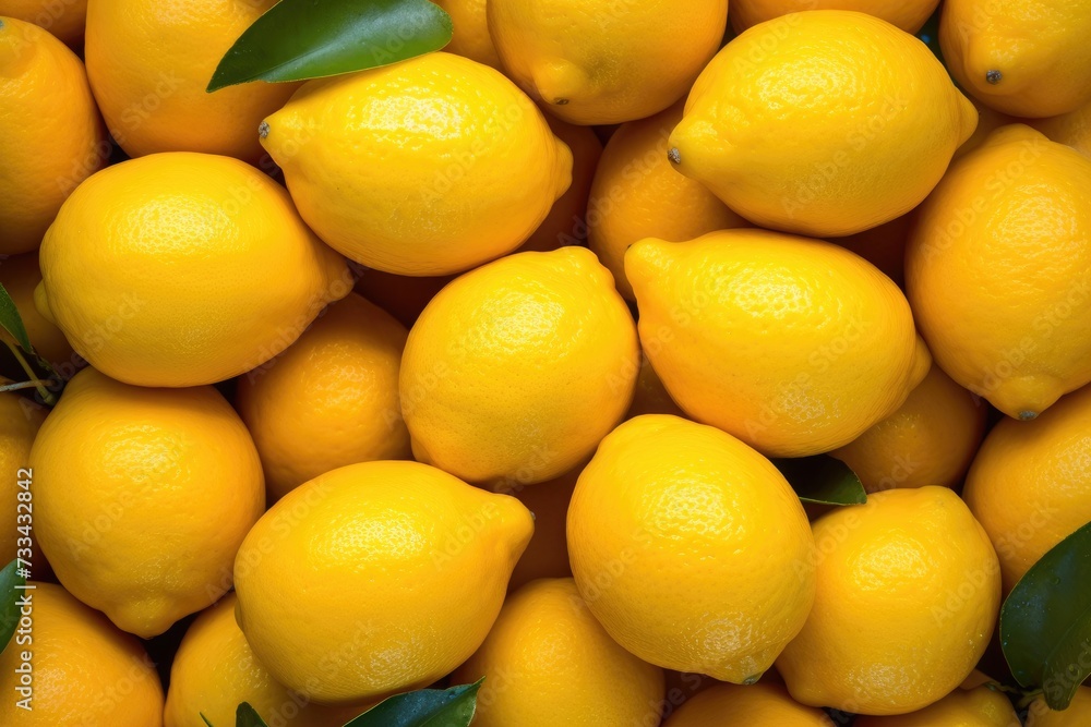 Ripe yellow lemons close up or texture. Lemon harvest, many yellow lemons. Ripe yellow lemons close up or texture. Lemon harvest, many yellow lemons.