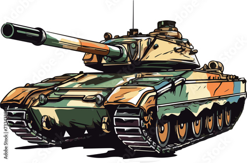 tank vector illustration isolated on transparent background. 
