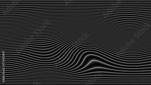 Wavy lines in turbulent motion, seamless loop photo