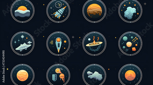 set of icons