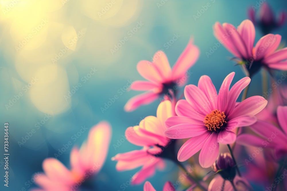 Obraz premium pink cosmos flowers