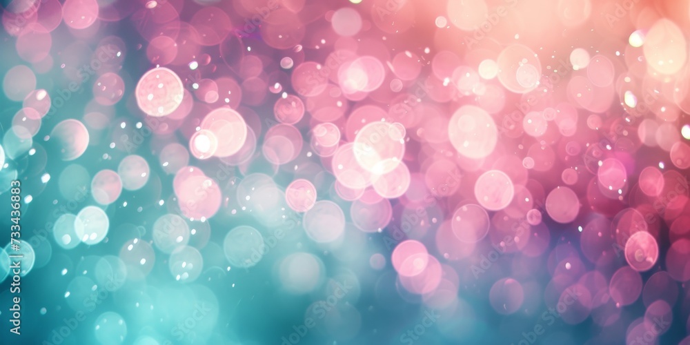 A dreamy, magical abstract background of colorful bokeh lights.