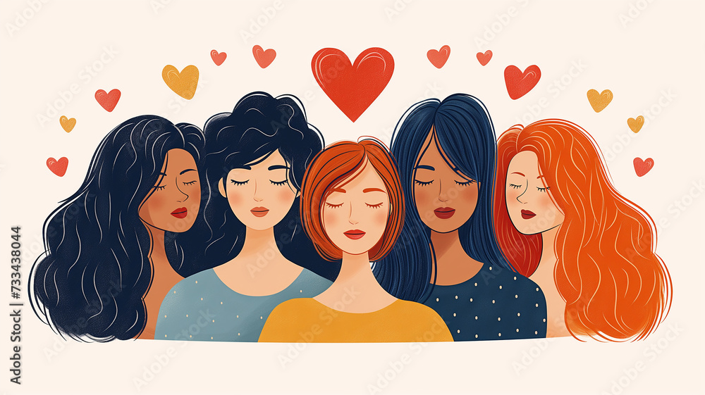 illustration about feminism, women's unity, women's rights, lgbt illustration about feminism, women's unity, women's rights, lgbt