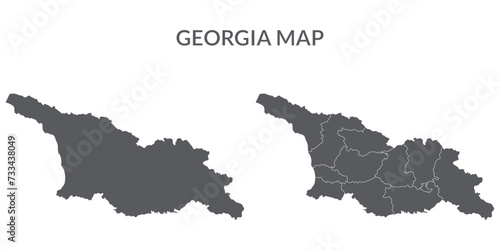 Georgia map. Map of Georgia in set