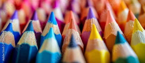Vibrant Assortment of Coloured Pencils Creates an Enchanting Display of Assortment, Coloured, and Pencils