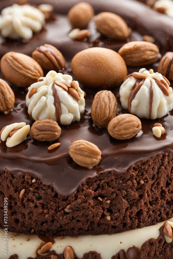 Gateau aux chocolat, gros plan Gateau aux chocolat, gros plan