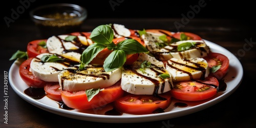 To make Caprese salad, you need fresh tomatoes, mozzarella cheese, basil leaves, olive oil, balsamic vinegar, salt, and pepper. Just layer them together and enjoy! 