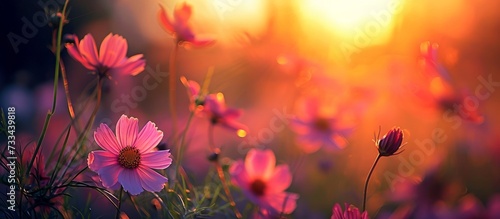 Spectacular Sunset and Beautiful Flowers create a Soothing and Nice Ambiance  Flower  Sunset  Flower  Sunset  Flower  Sunset - So Gorgeous and Nice