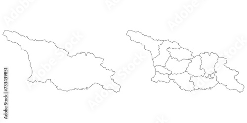 Georgia map. Map of Georgia in set