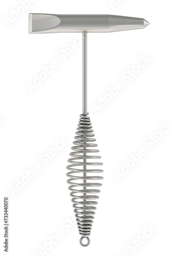 Welding chipping hammer, 3D rendering isolated on transparent background