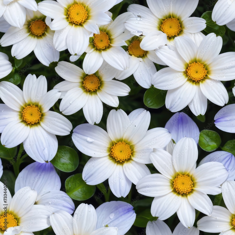 Obraz premium Seamless pattern. Illustration. Chamomile, daisy flowers