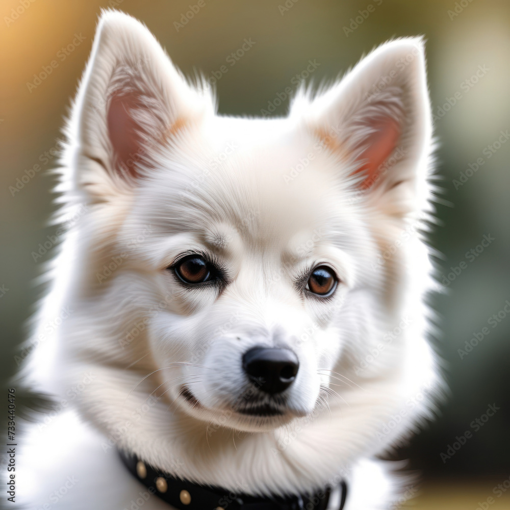 Alaskan Klee Kai portrait. Mini husky dog. Generative AI