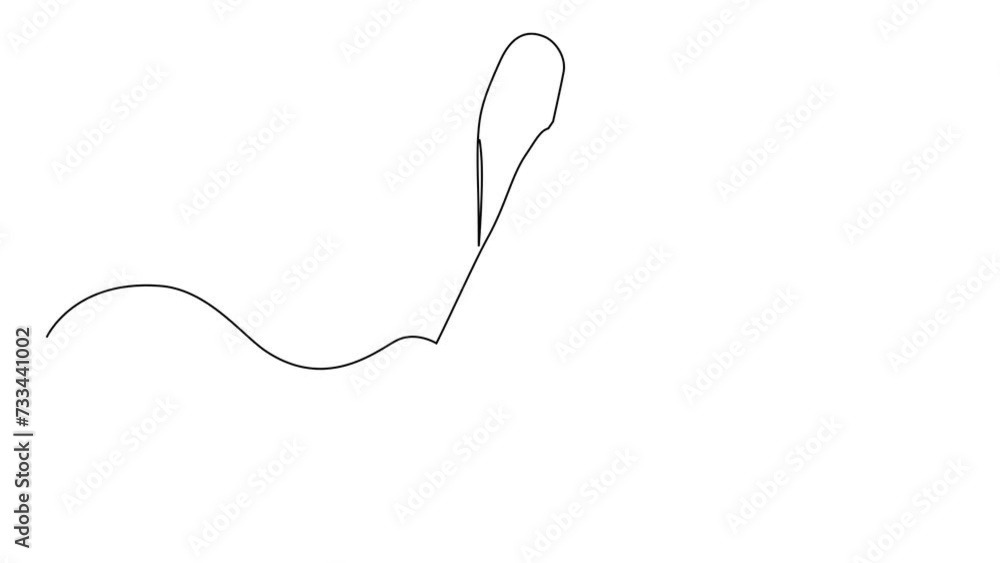 Young beautiful girl hugging herself, continuous line drawing animation Young beautiful girl hugging herself, continuous line drawing animation