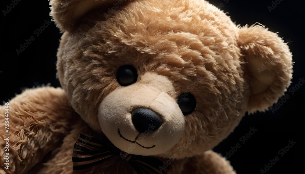 Peek a boo creepy Teddy bear isolated on black background Peek a boo creepy Teddy bear isolated on black background