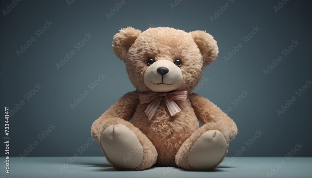 Teddy bear isolated on warm grey background Teddy bear isolated on warm grey background