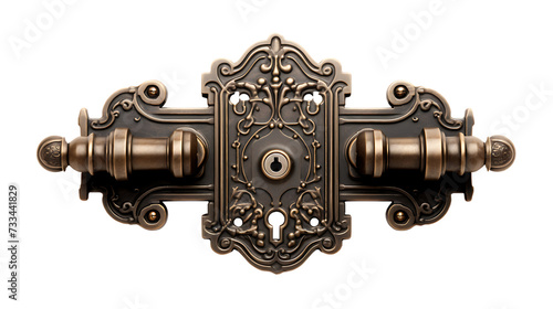 A UNIQUE door lock isolated on white background png 