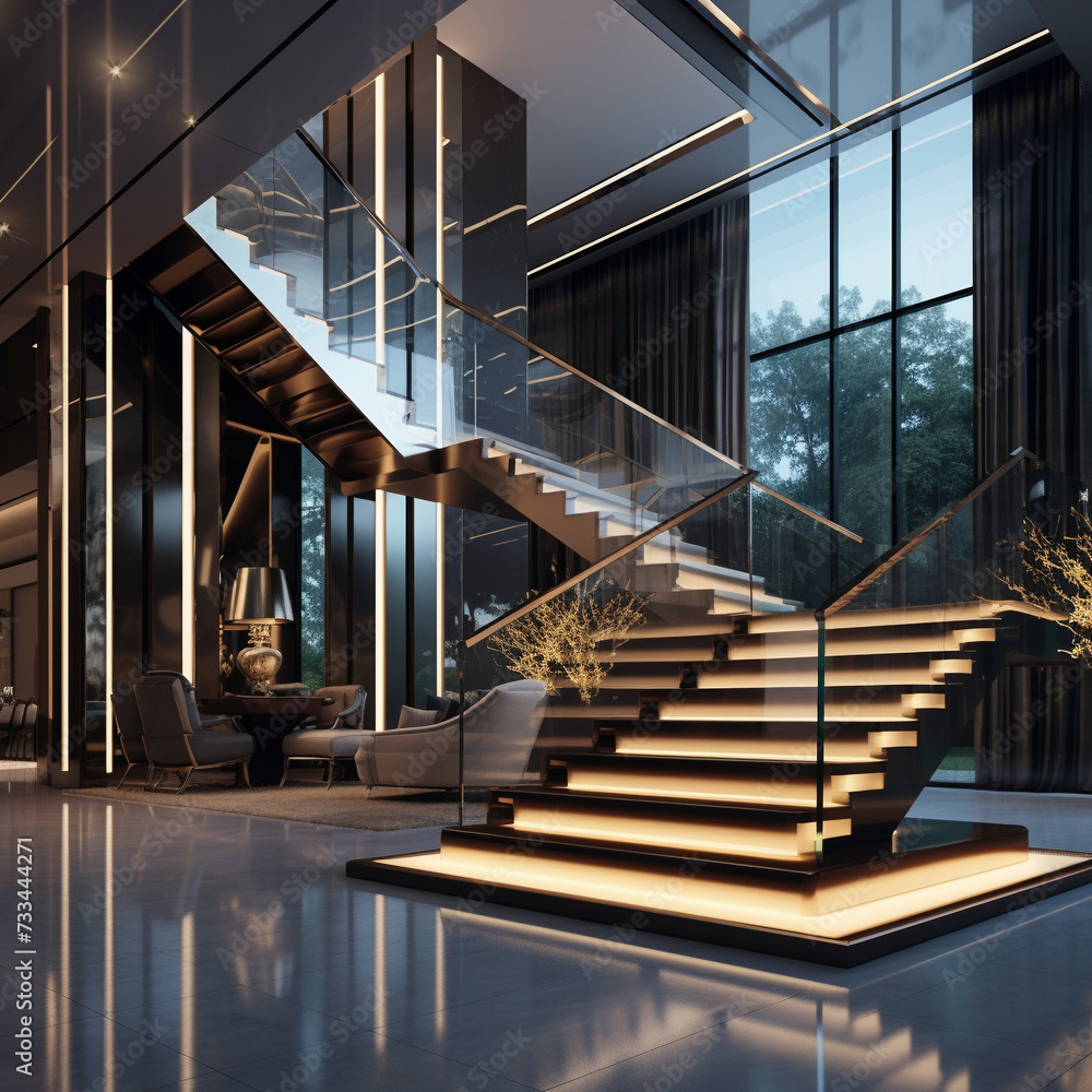 escalier design - IA Generative