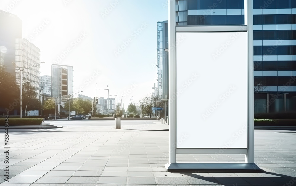 City urban town white blank billboard mock up background. Promotion marketing City urban town white blank billboard mock up background. Promotion marketing