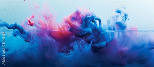 Vibrant Ink and Serene Water Merge in a Stunning Ink-Water Fusion