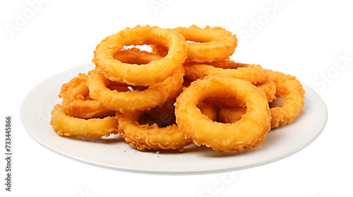 fried onion rings isolated on white background png